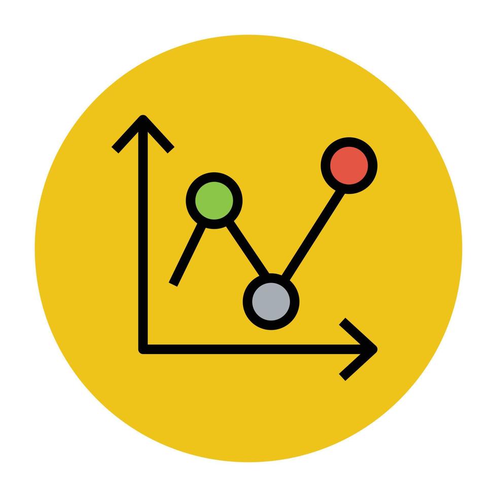 Line Chart Concepts vector