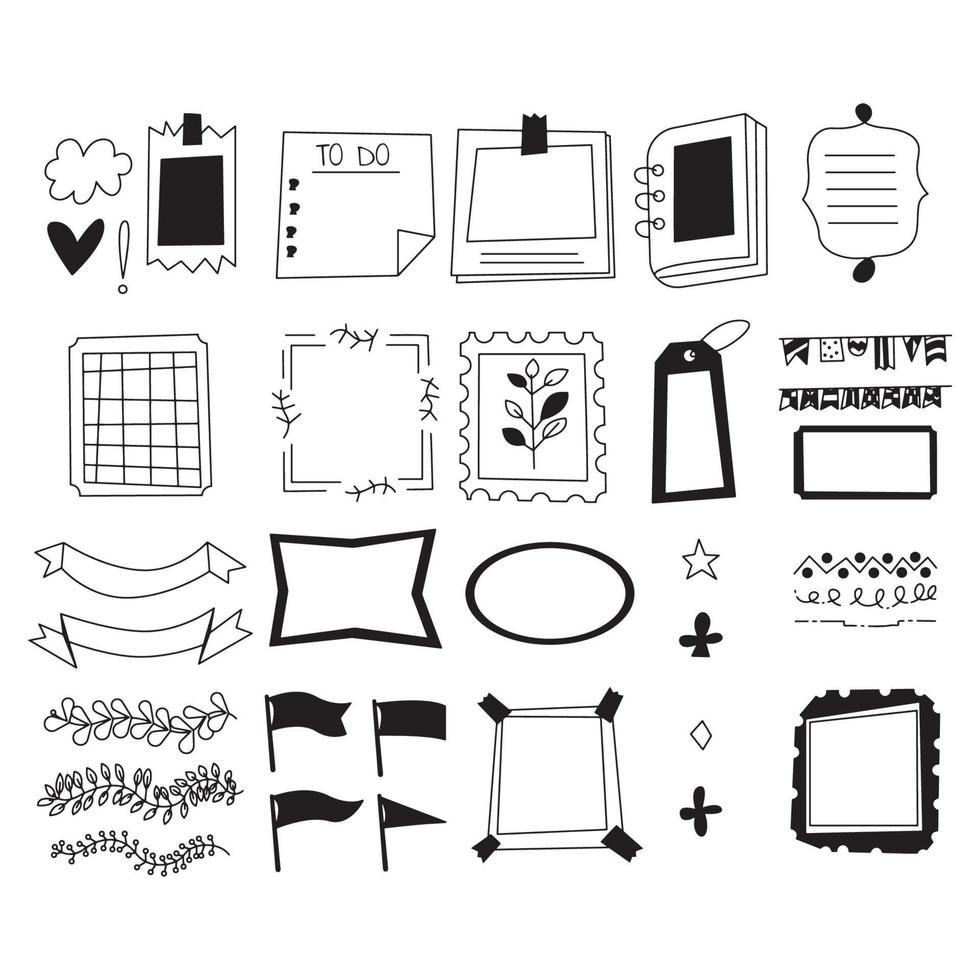 Journal Template Sticker Concept vector