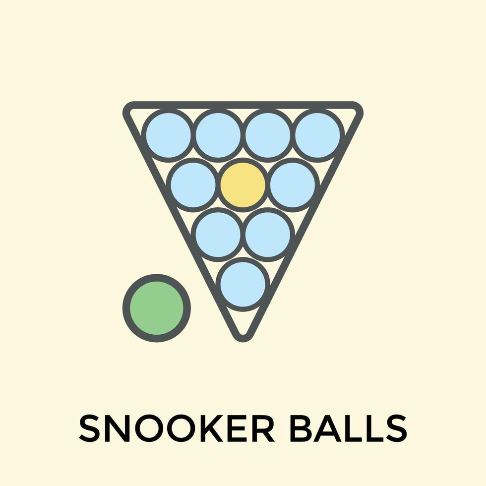 Trendy Snooker Balls vector