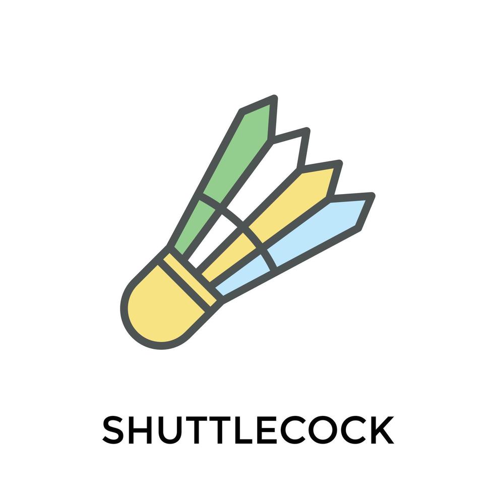 Trendy Shuttlecock Concept vector