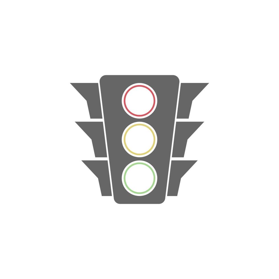 Traffic light icon design illustration template vector
