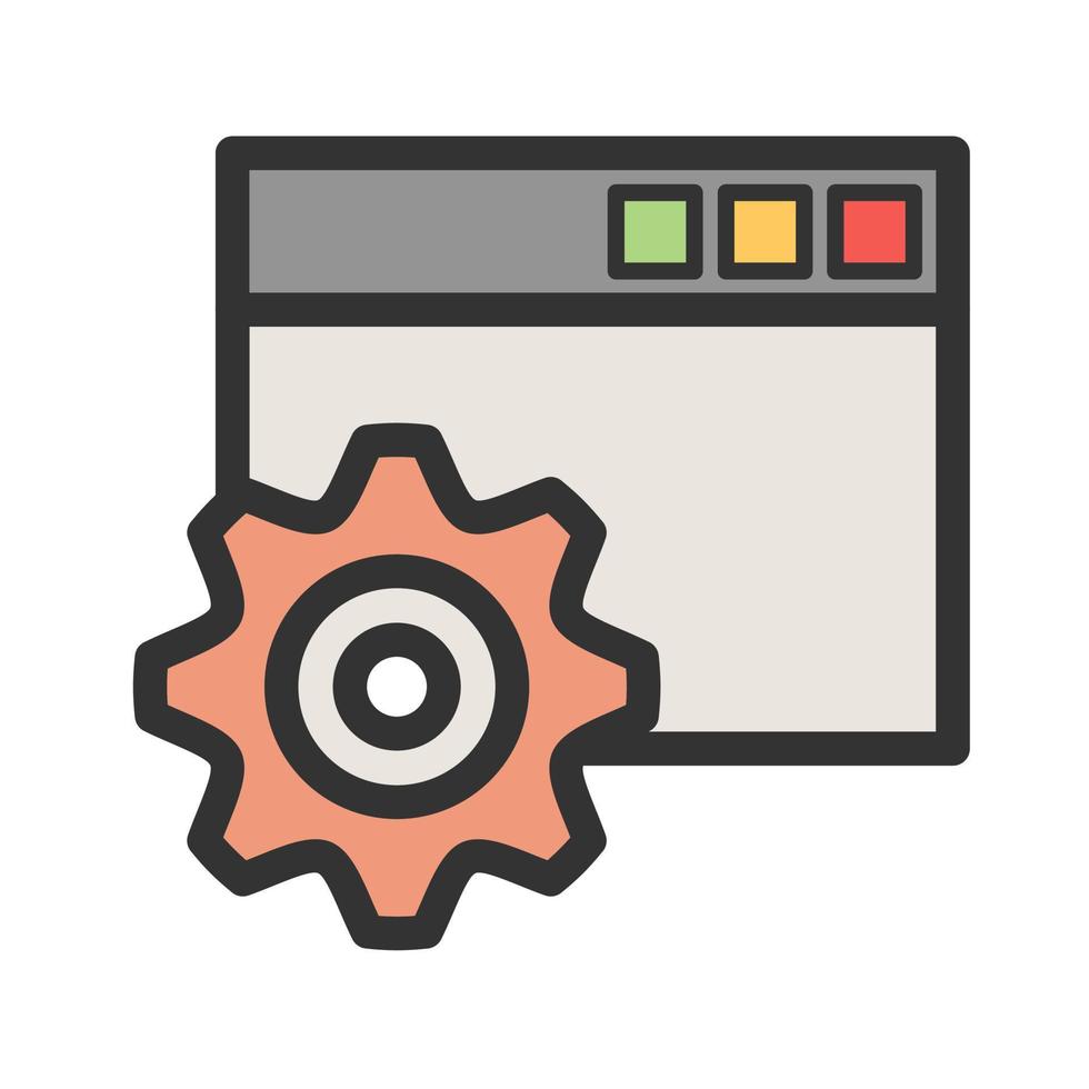 Browser Configurations Filled Line Icon vector