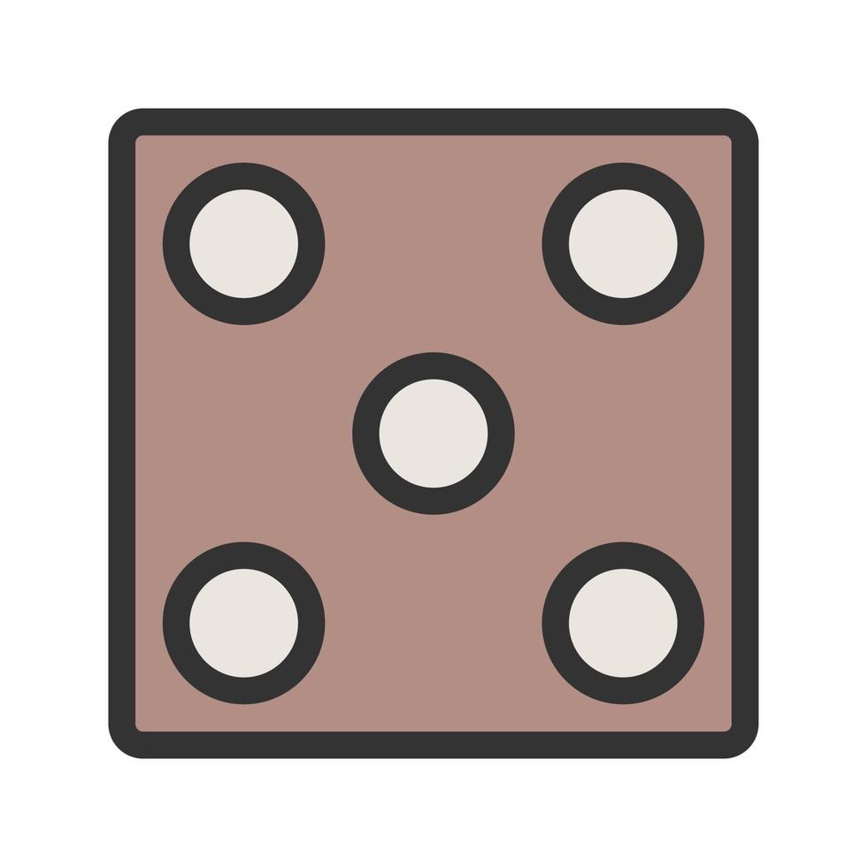 Dice Filled Line Icon vector