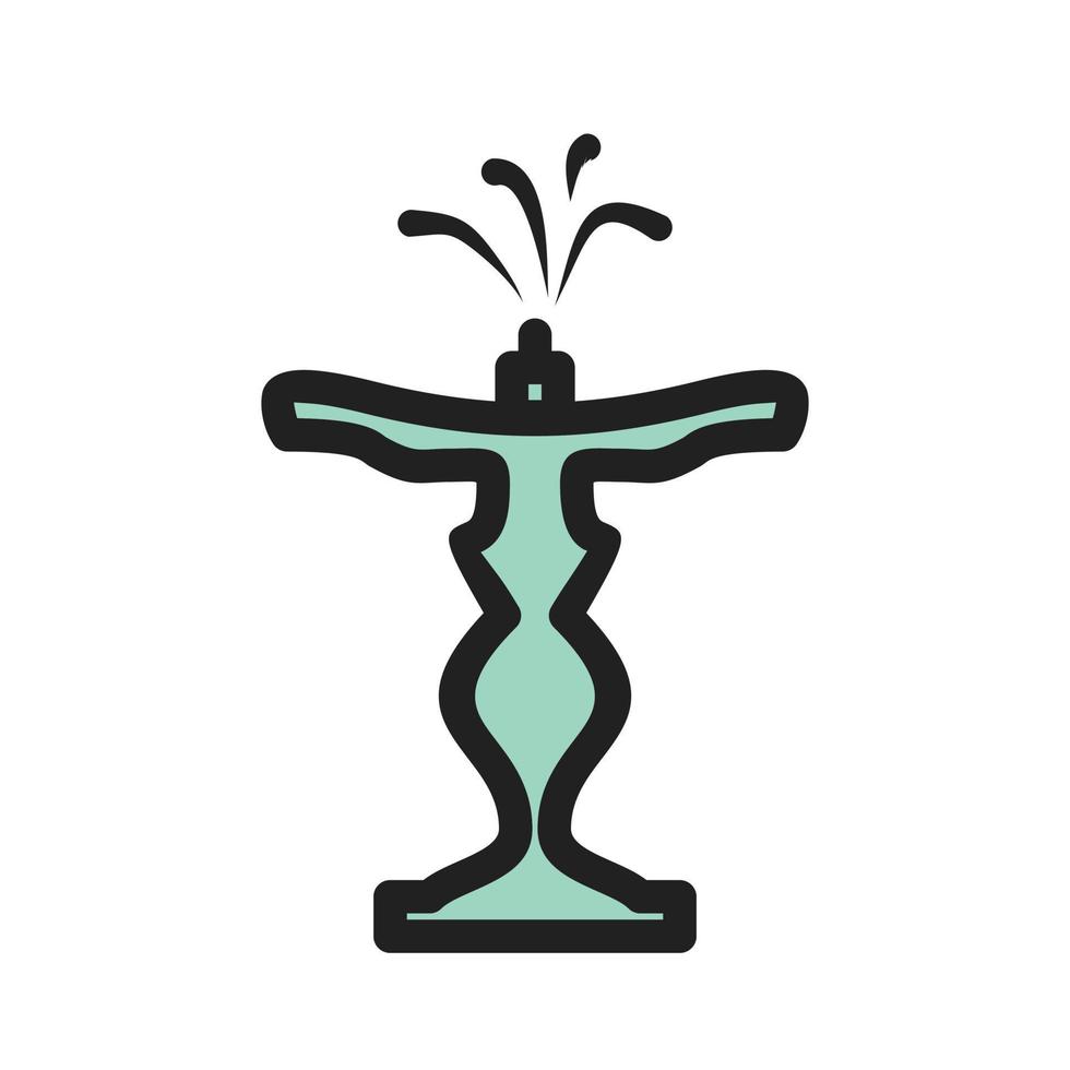 Fountain Filled Line Icon vector