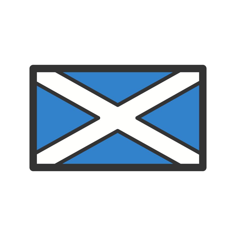 Scotland Filled Line Icon vector