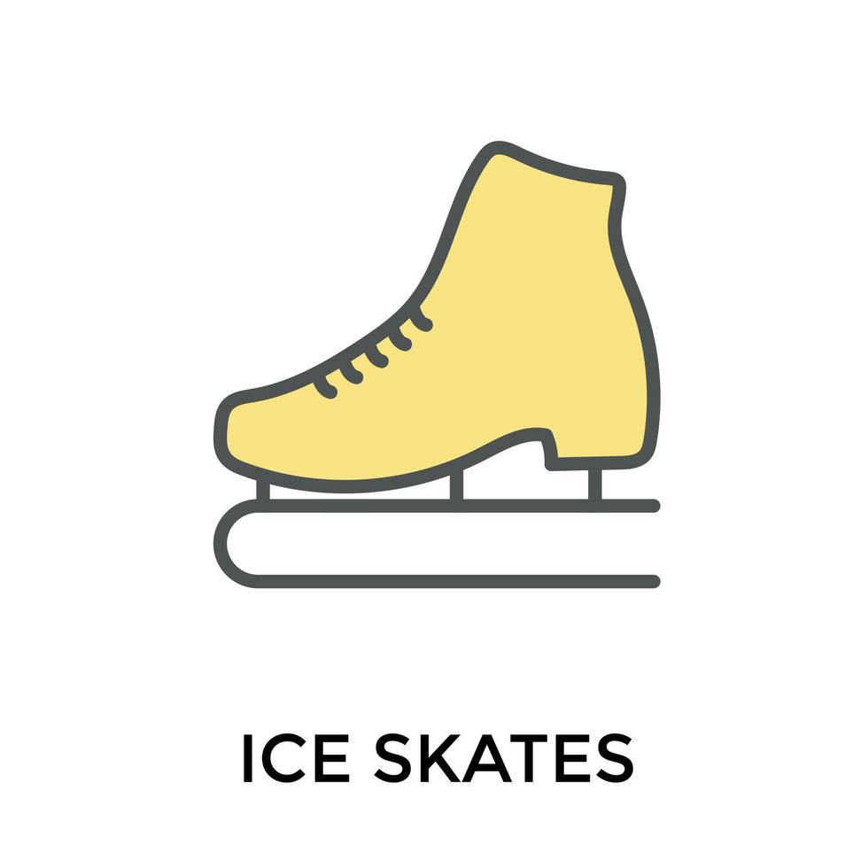Trendy Ice Skates vector