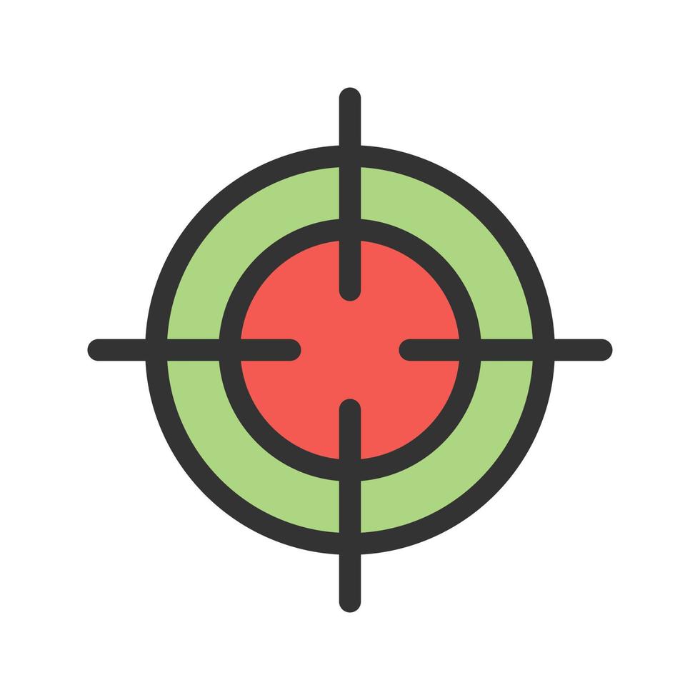 Target Filled Line Icon vector