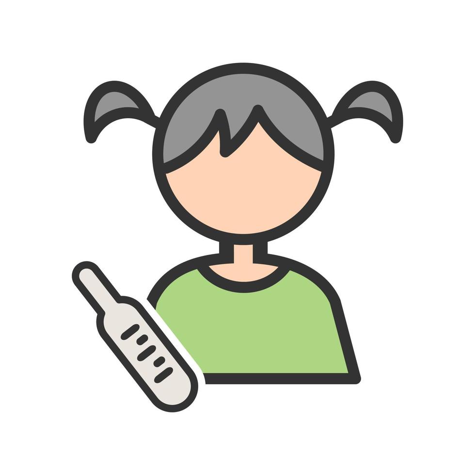 Temperature Check Filled Line Icon vector