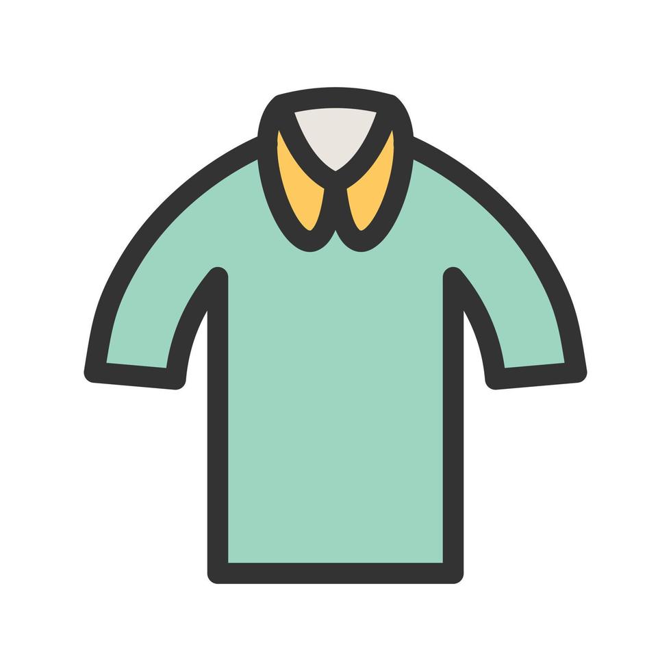 icono de línea llena de camisa casual vector