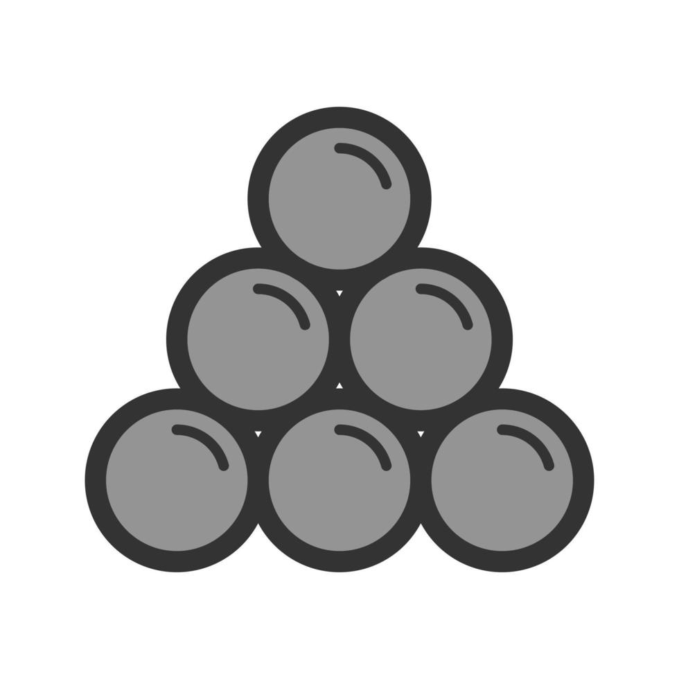 Cannon Balls Filled Line Icon vector