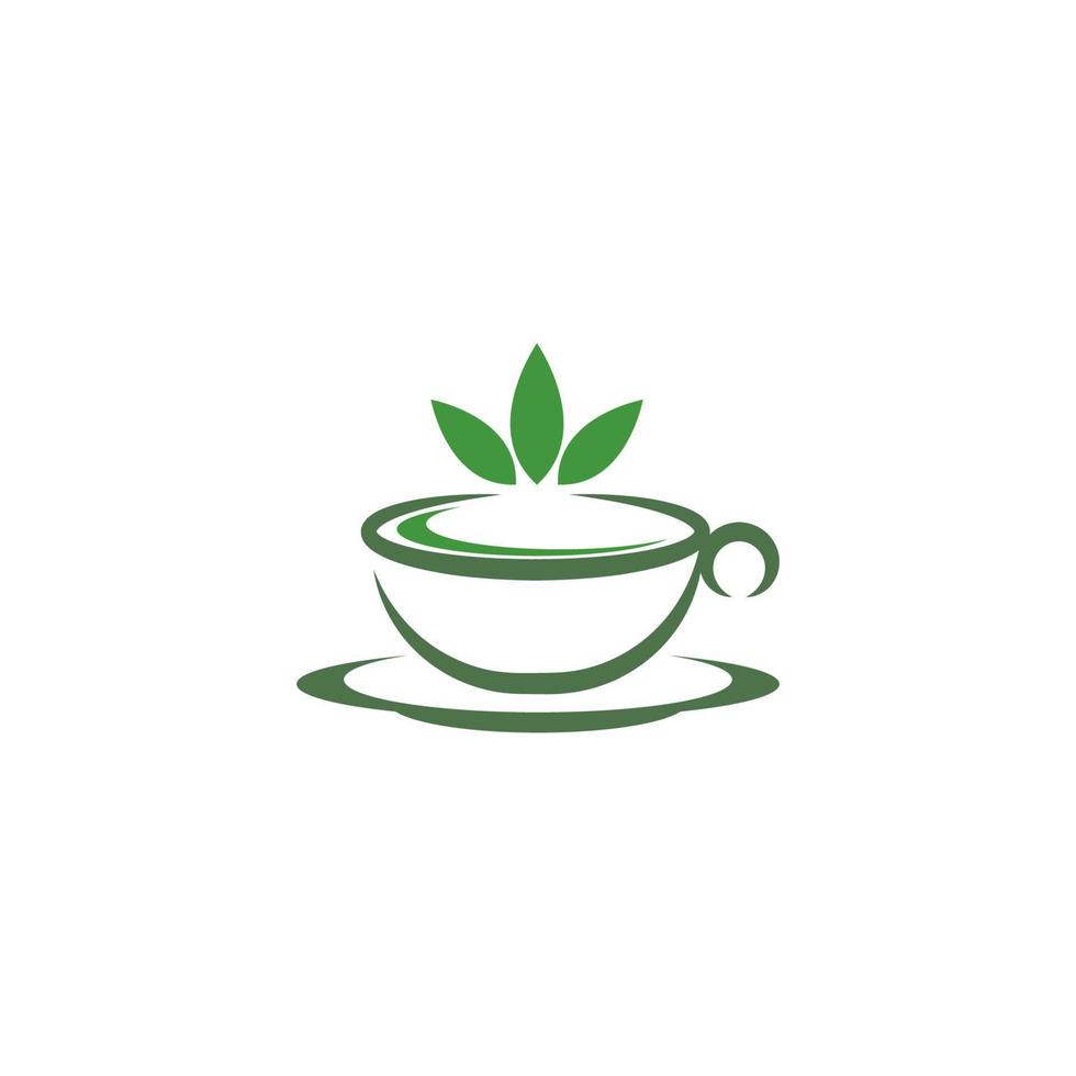 plantilla de ilustración de diseño de icono de logotipo de té vector