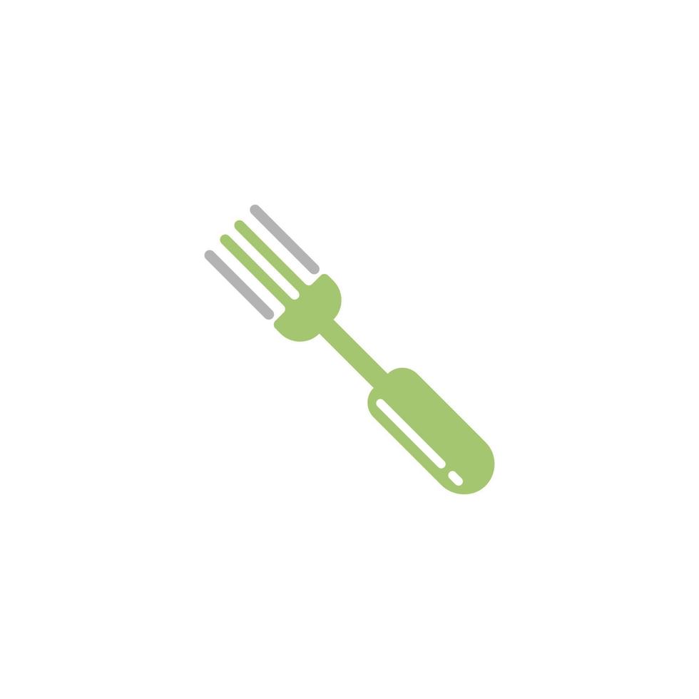 Fork icon logo flat design illustration vector