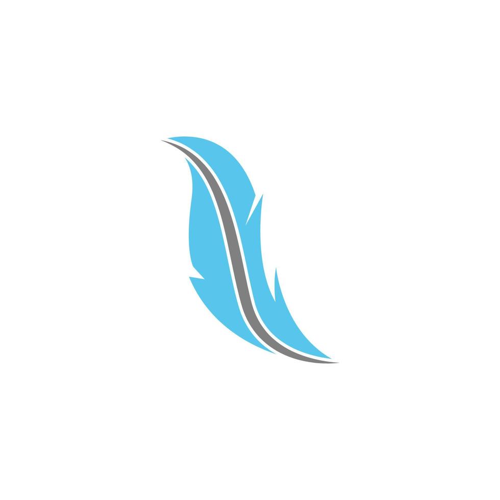 Feather icon logo illustration vector