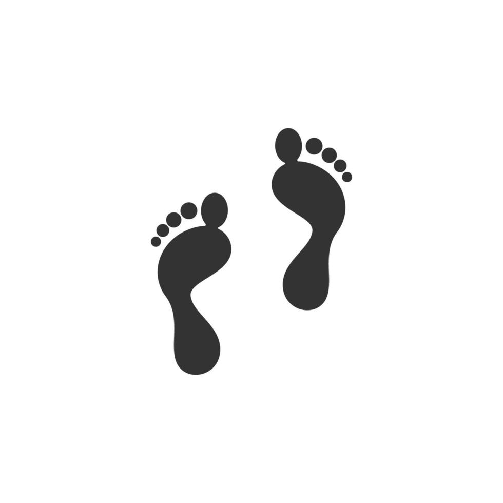pie, plantilla de logotipo de icono de huella vector