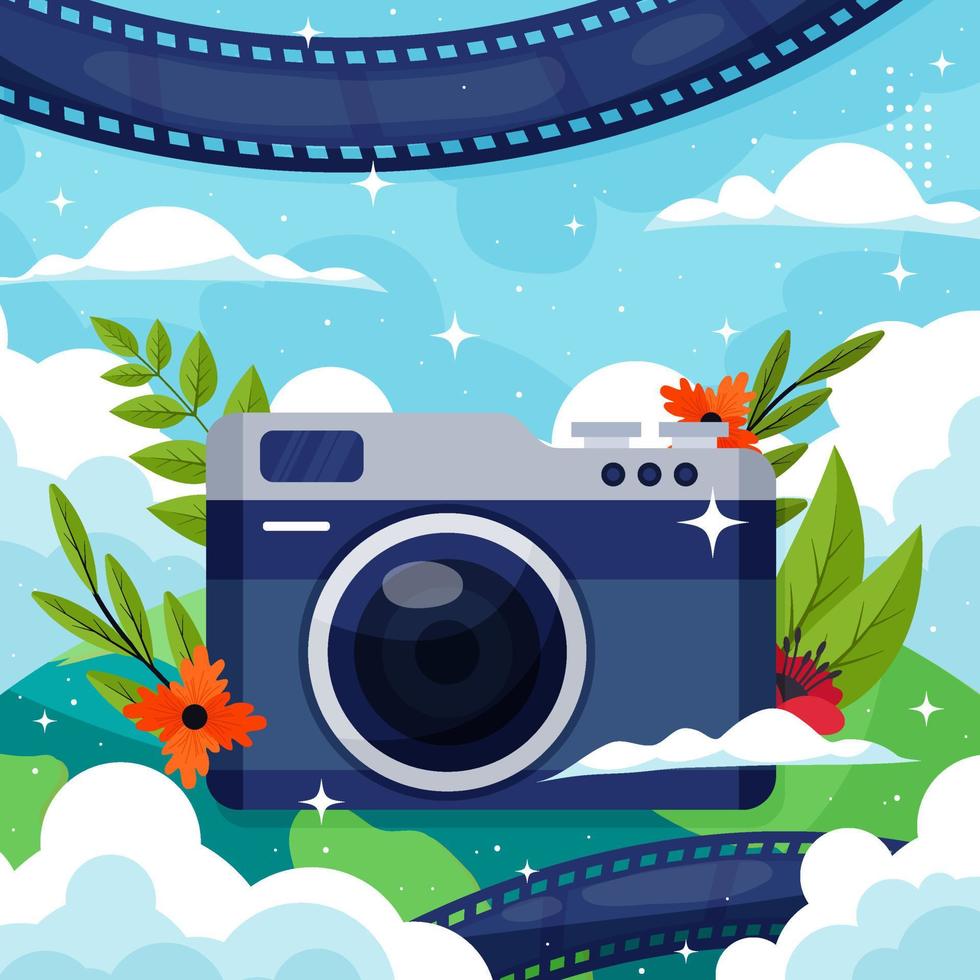 Photography Day Camera Earth Concept vector