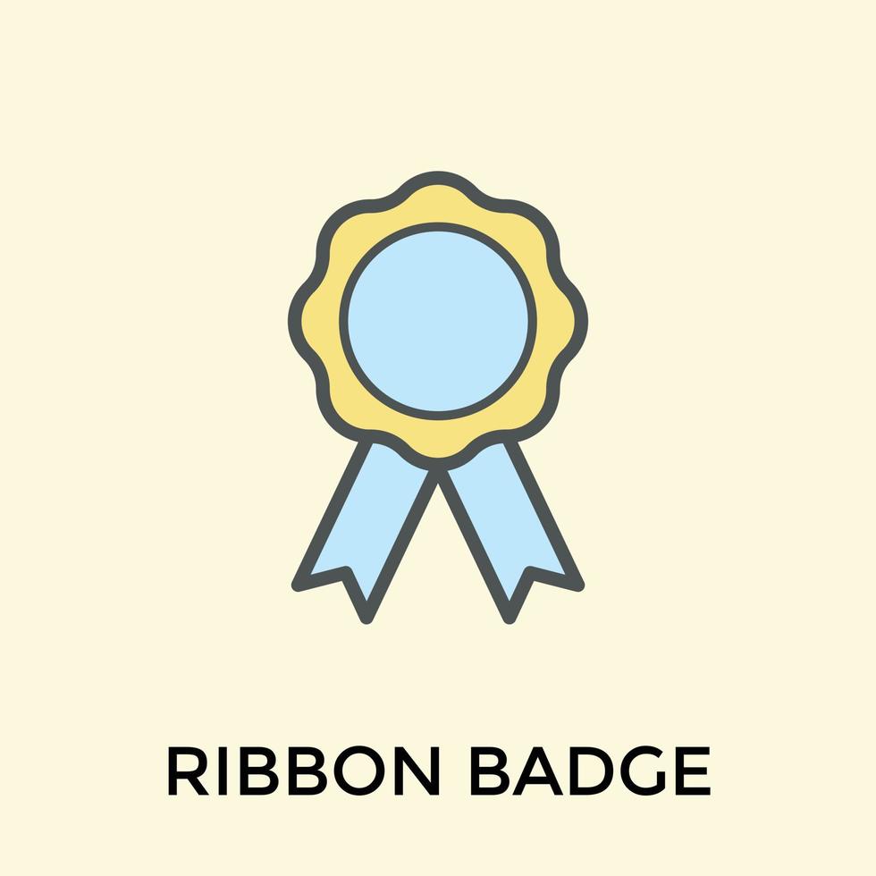 Trendy Ribbon Badge vector