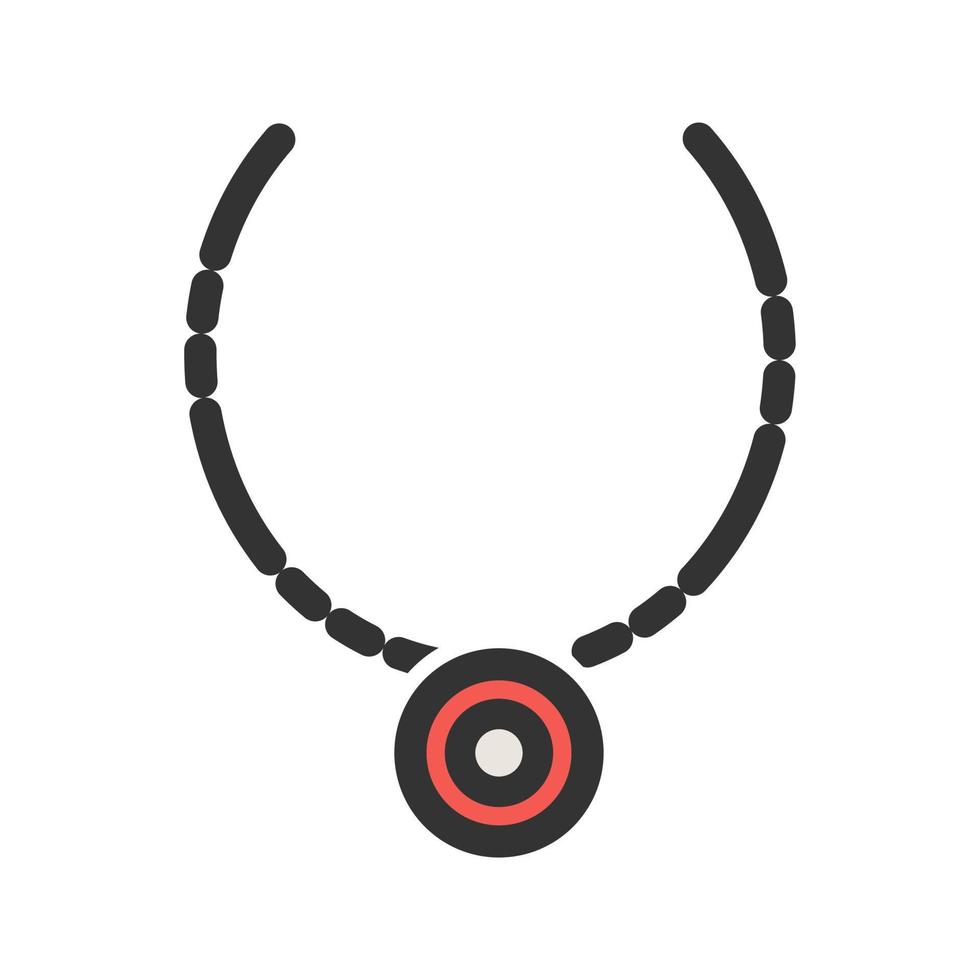 Necklace Filled Line Icon vector