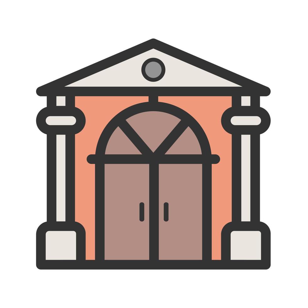 Doorway Filled Line Icon vector