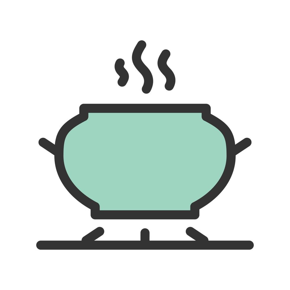 Cooking on Stove Filled Line Icon vector