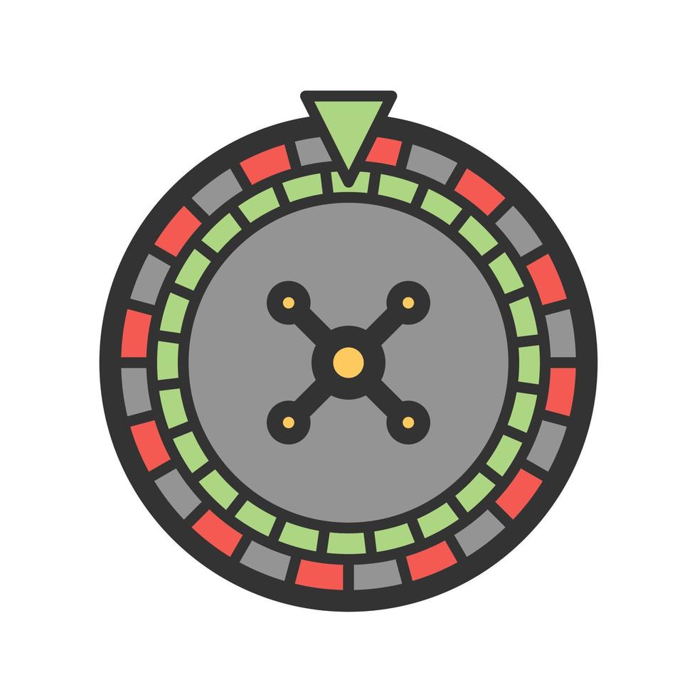 Roulette I Filled Line Icon vector