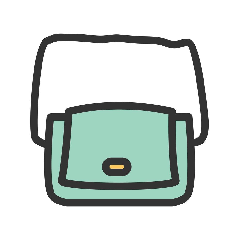 Shoulder Bag Filled Line Icon vector