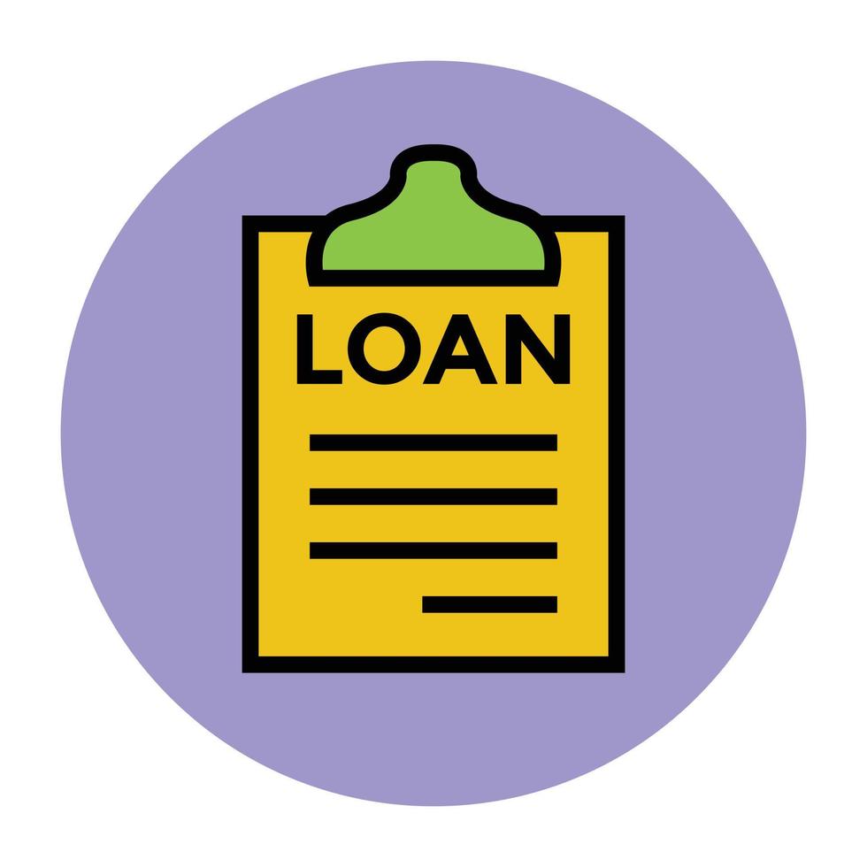 Trendy Loan Document vector