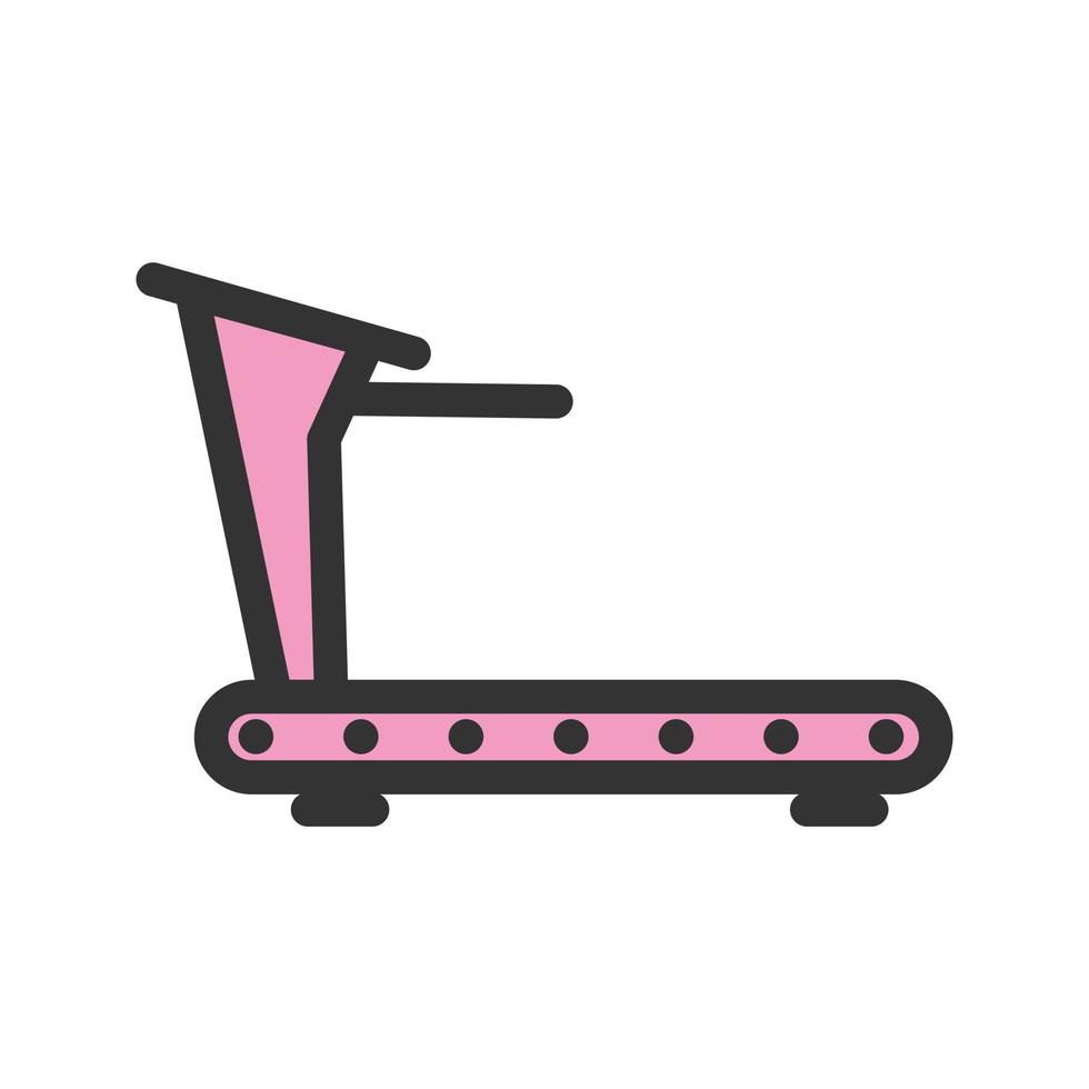 Treadmill Filled Line Icon vector