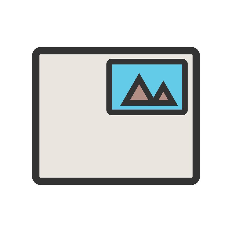 Picture in Picture Filled Line Icon vector