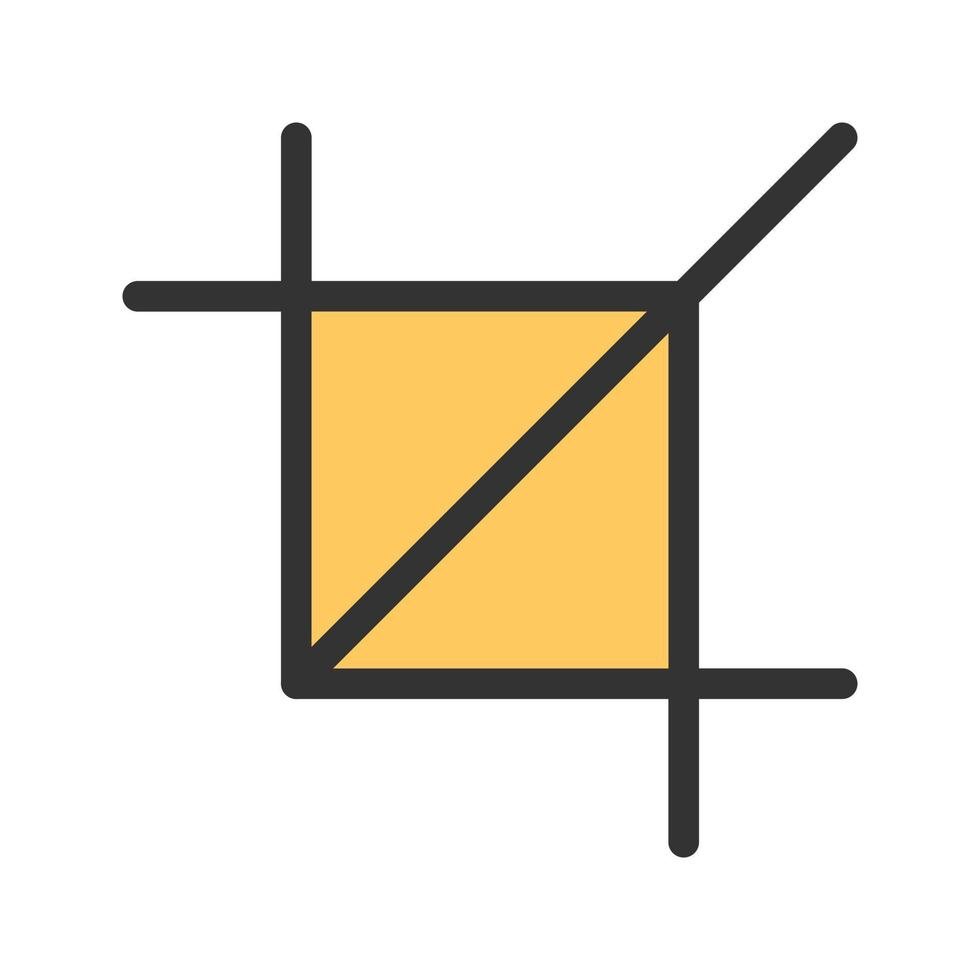 Crop Filled Line Icon vector