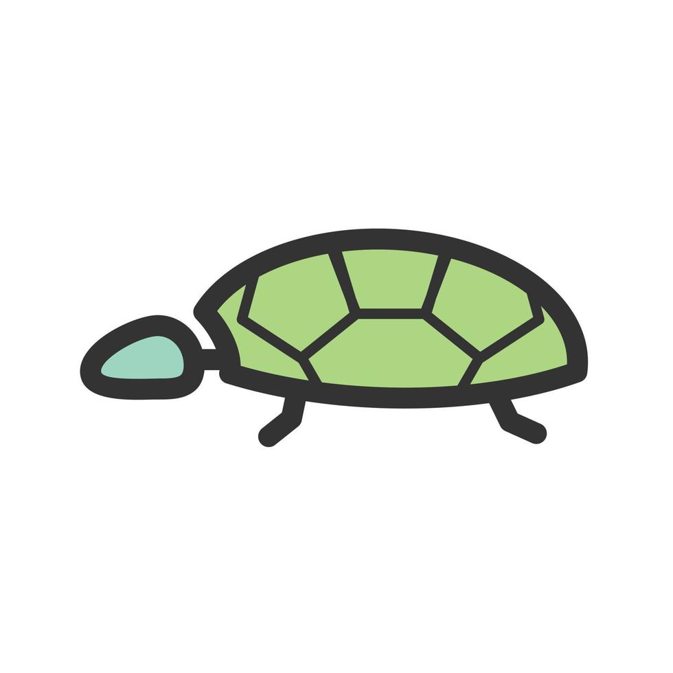 Turtle Filled Line Icon vector