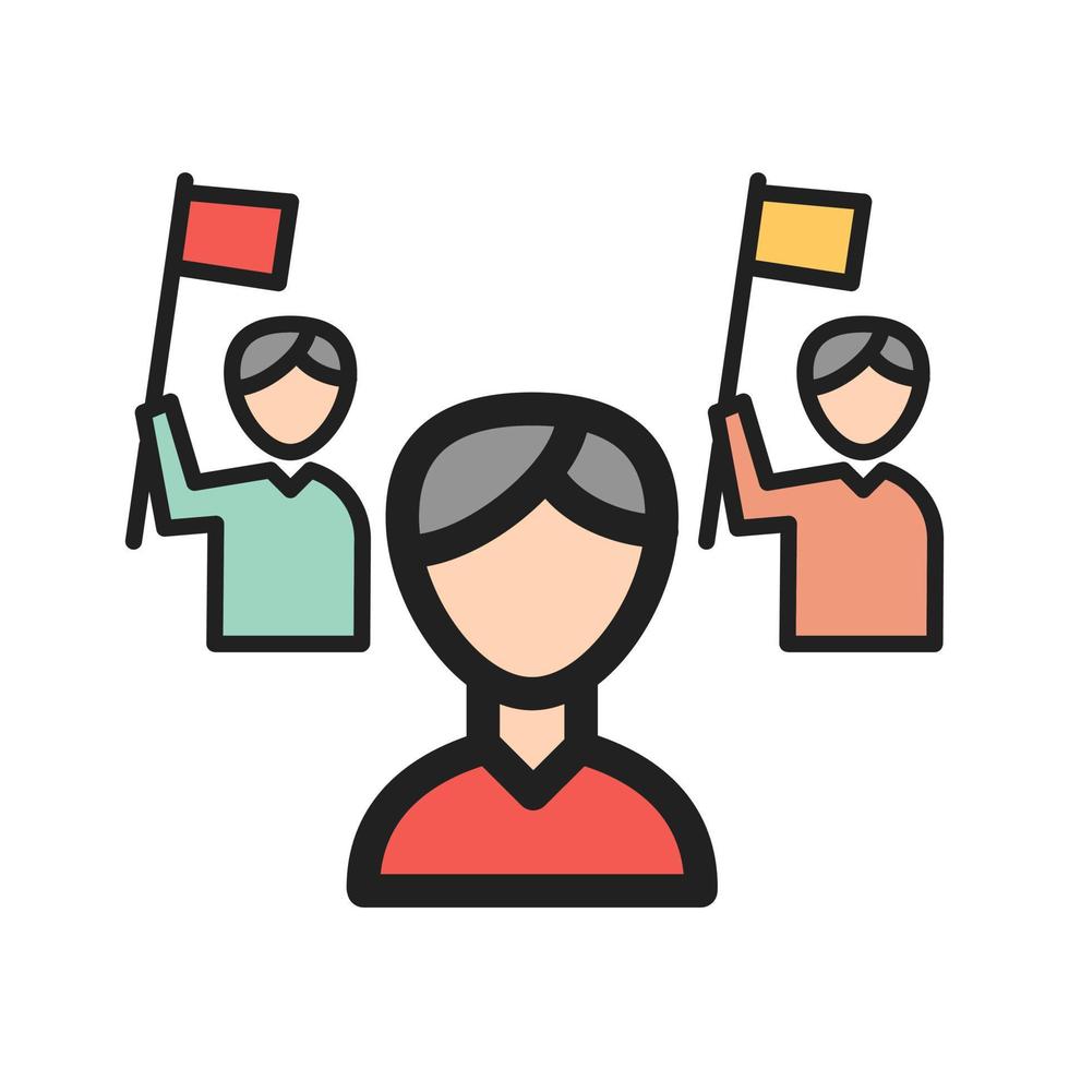 Campaign Filled Line Icon vector