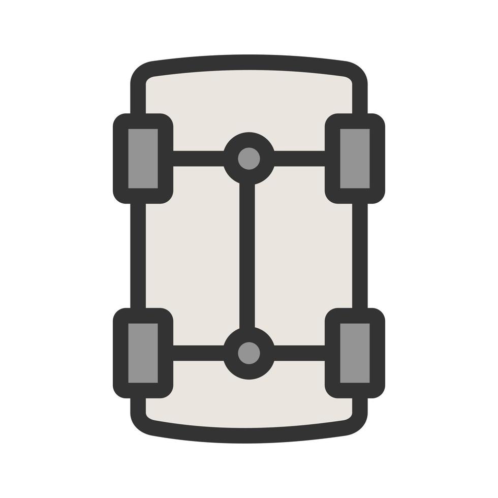 Automobile Filled Line Icon vector