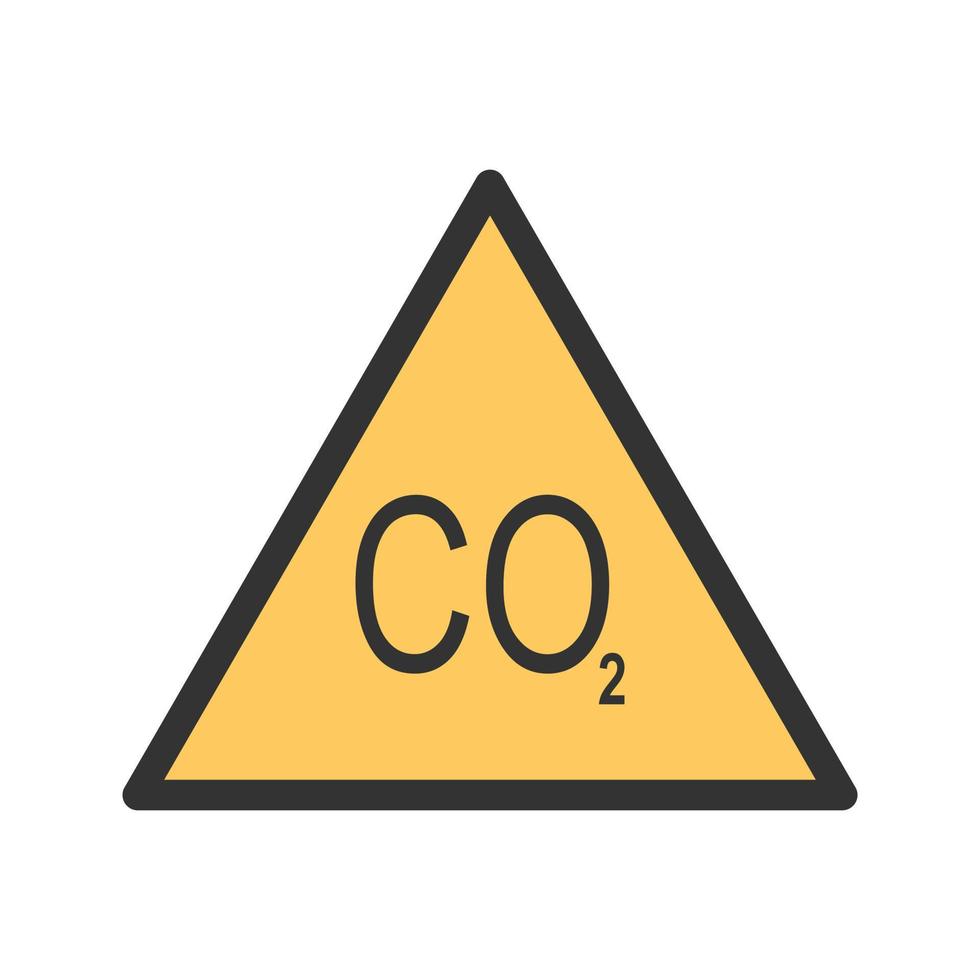 Carbon Dioxide Filled Line Icon vector