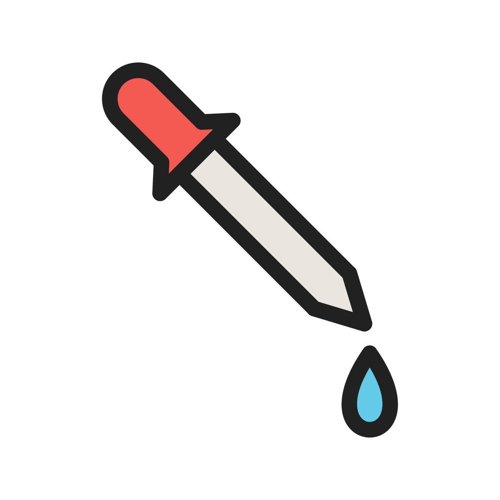 Dropper Filled Line Icon vector