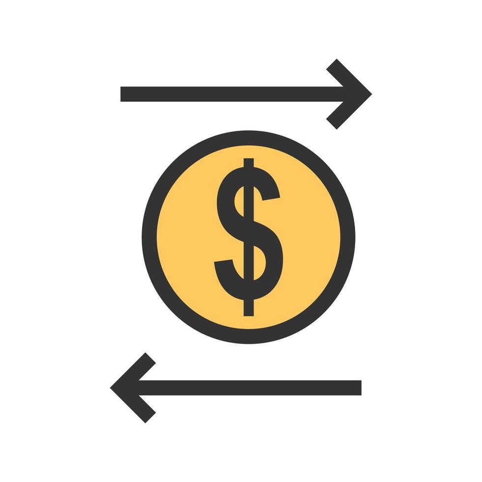 Transactions Filled Line Icon vector