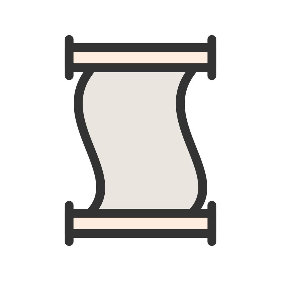 Scroll of Paper Filled Line Icon vector