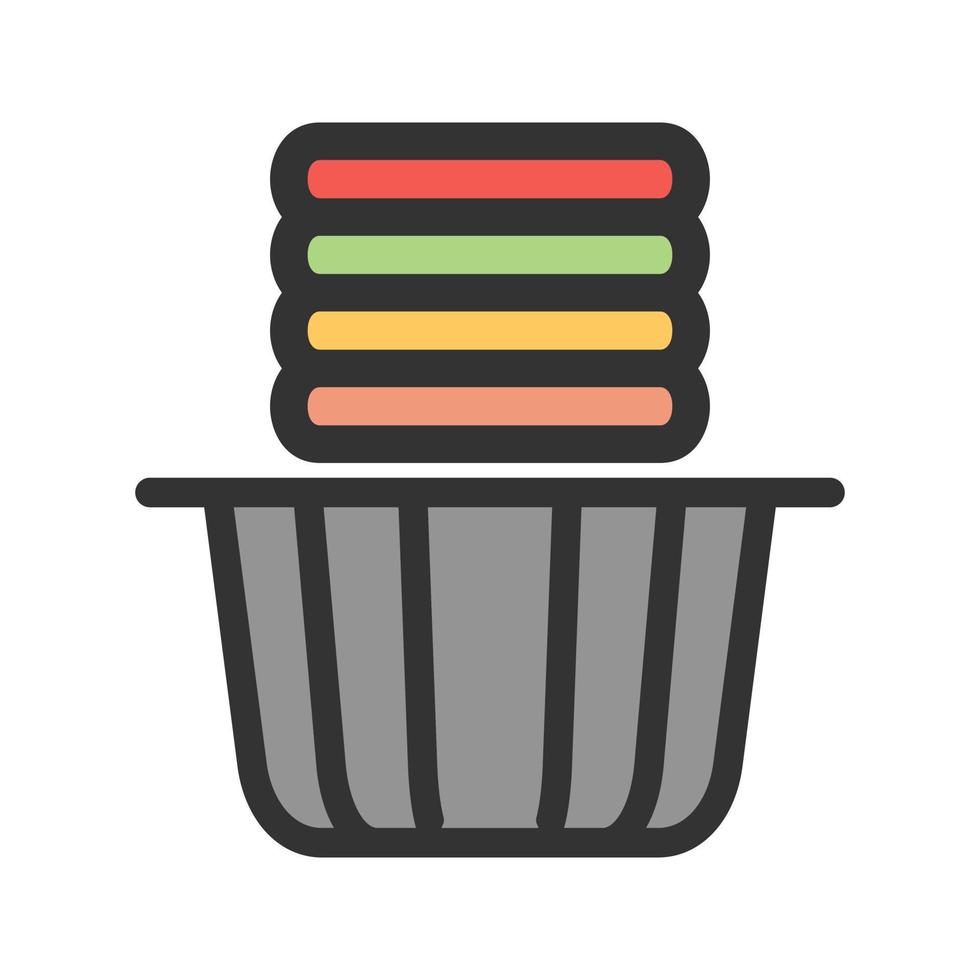 Folded Laundry Filled Line Icon vector