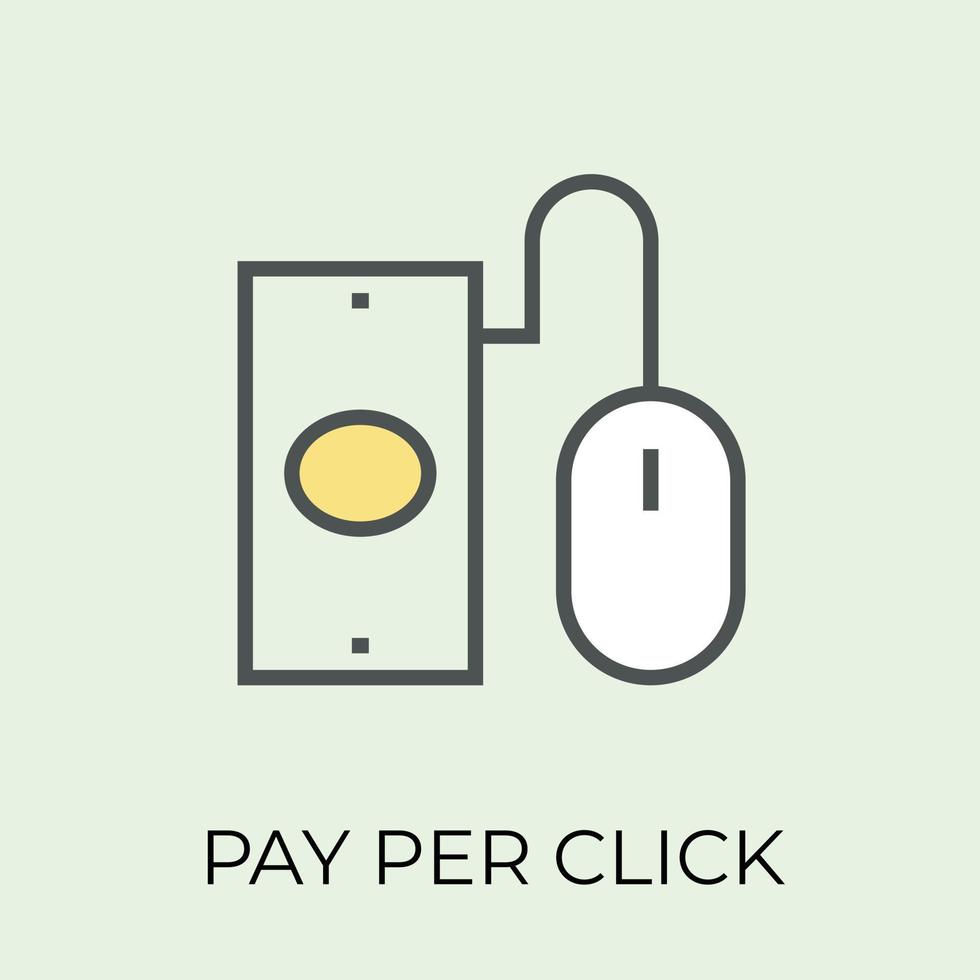 pago por clic vector