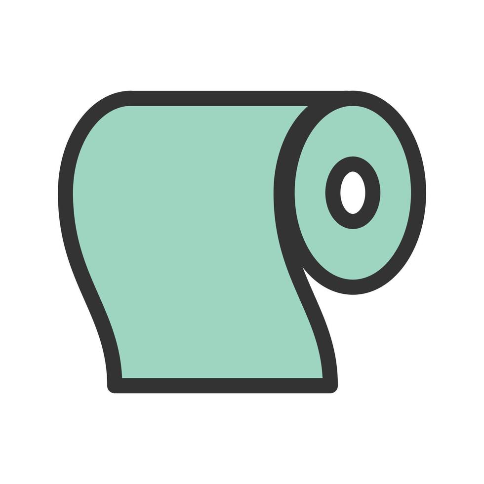 Tissue Roll Filled Line Icon vector