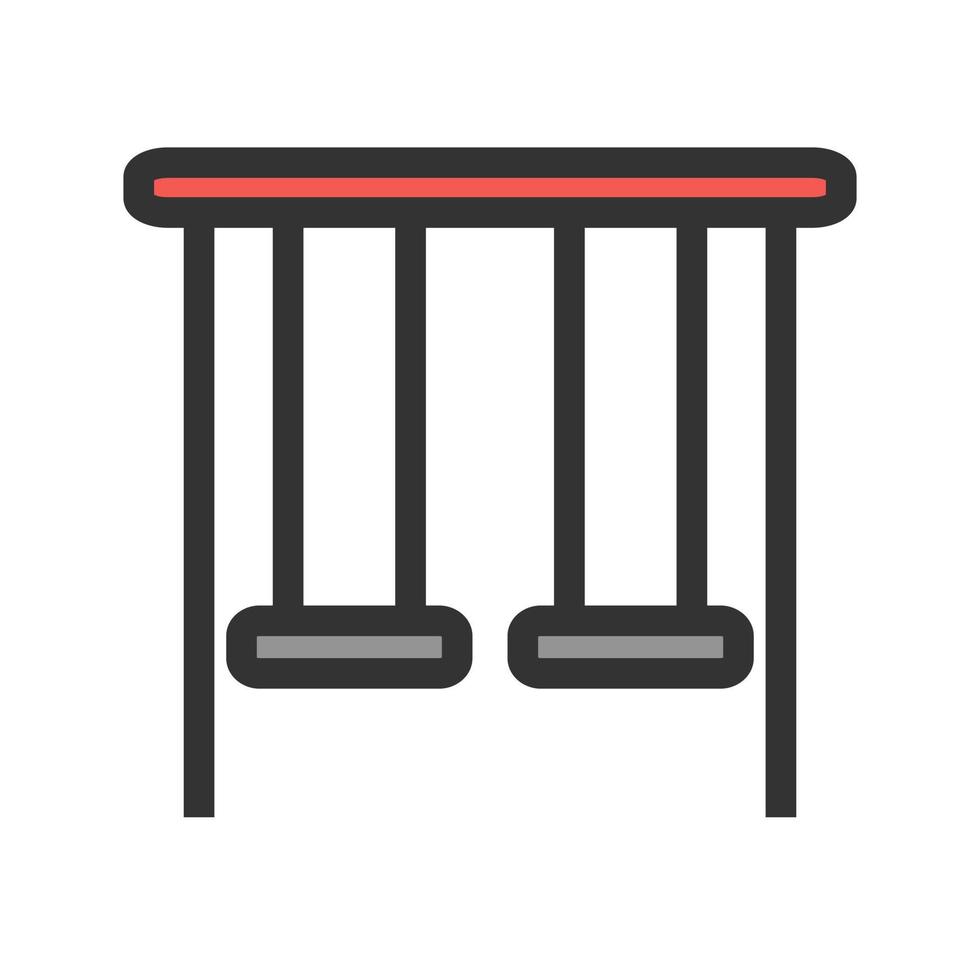 Swings Filled Line Icon vector