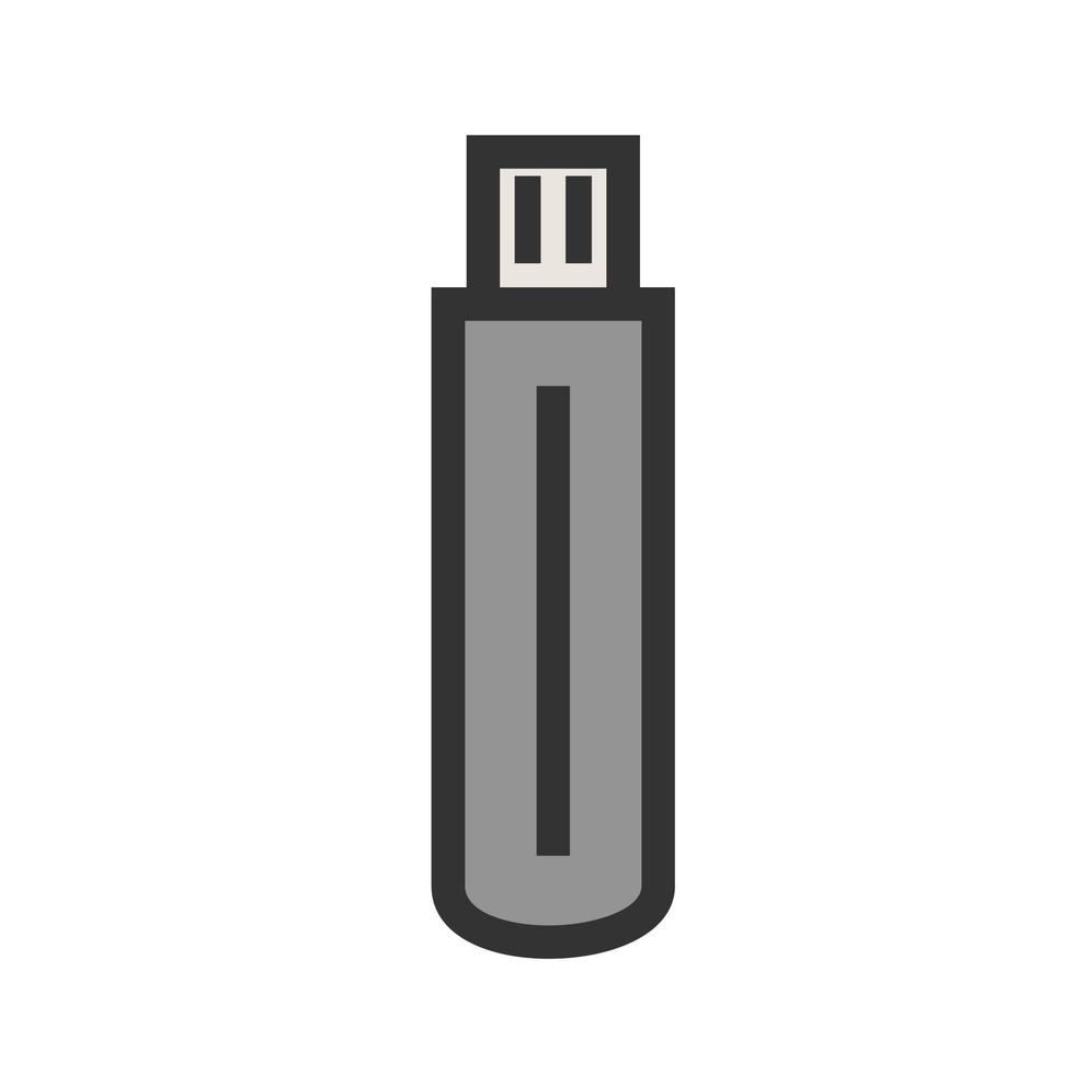 USB Drive II Filled Line Icon vector