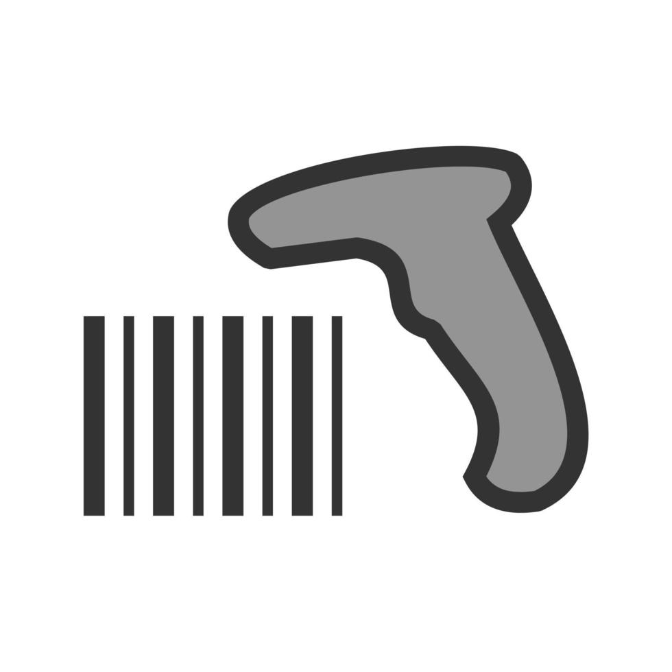 Bar Code Reader Filled Line Icon vector