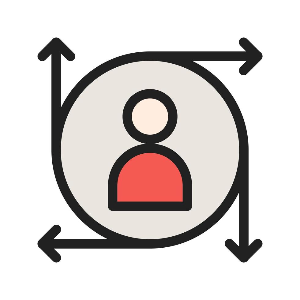 User Predictions Filled Line Icon vector