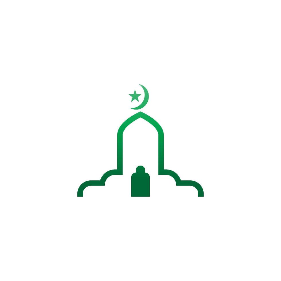 Mosque logo icon design template illustration vector