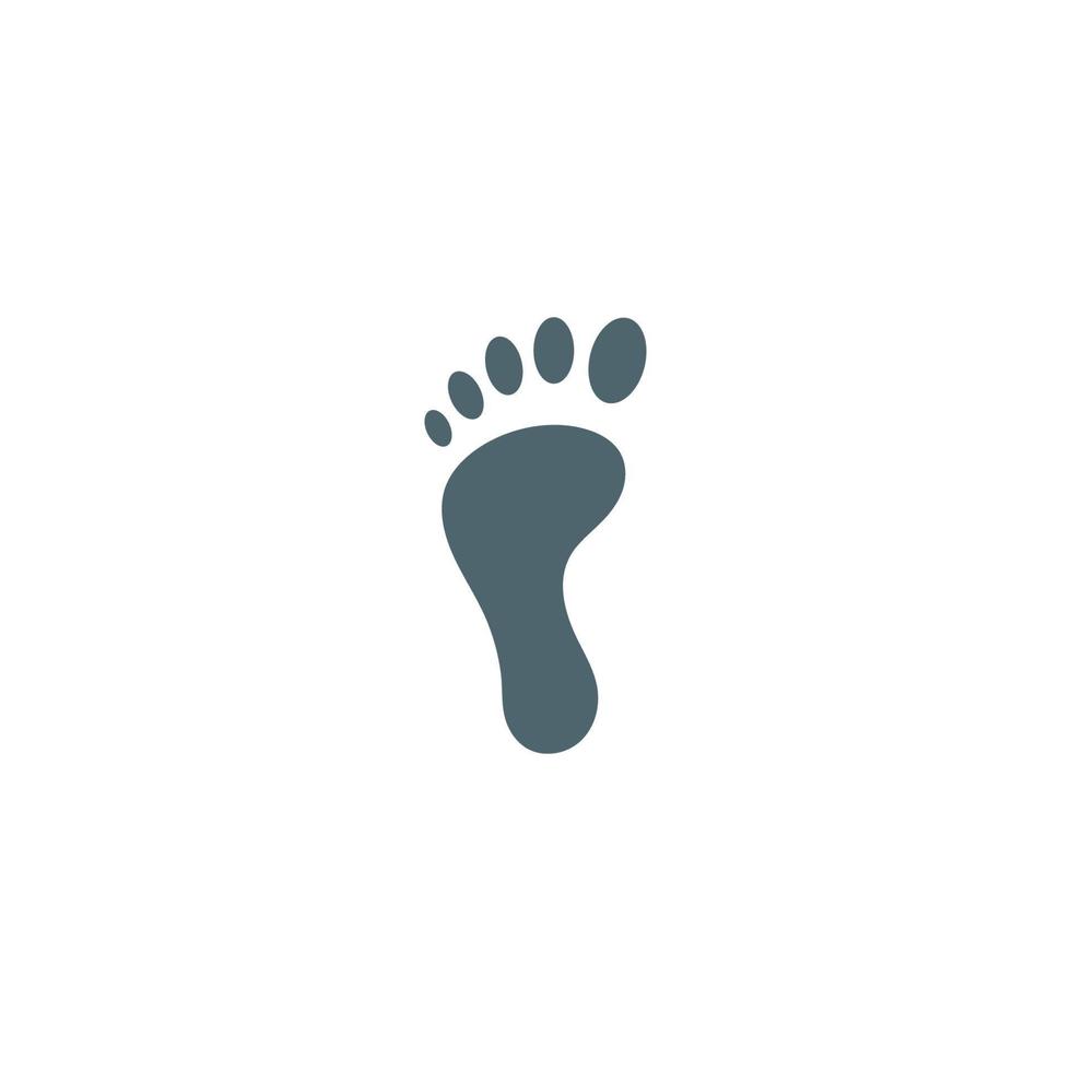 Foot, footprint icon logo template vector