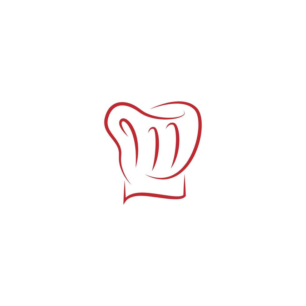 plantilla de ilustración de logotipo de icono de sombrero de chef vector