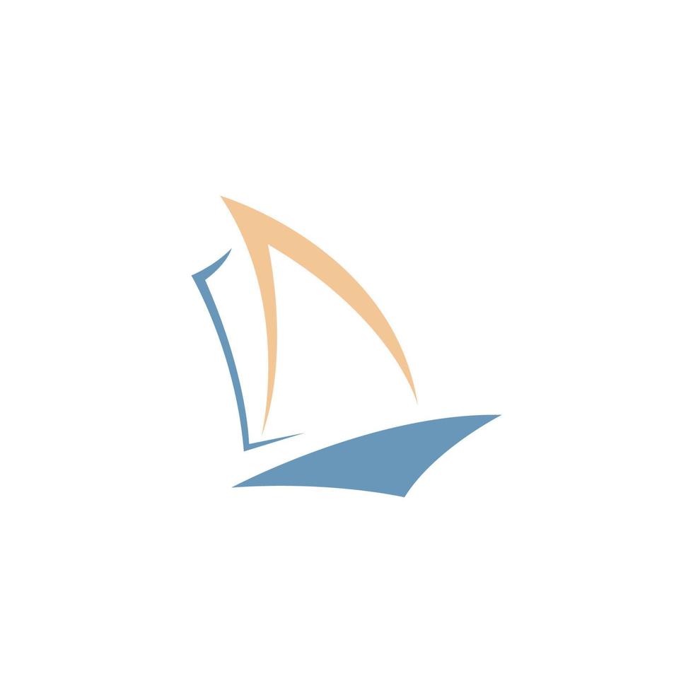 Boat logo icon concept design vector