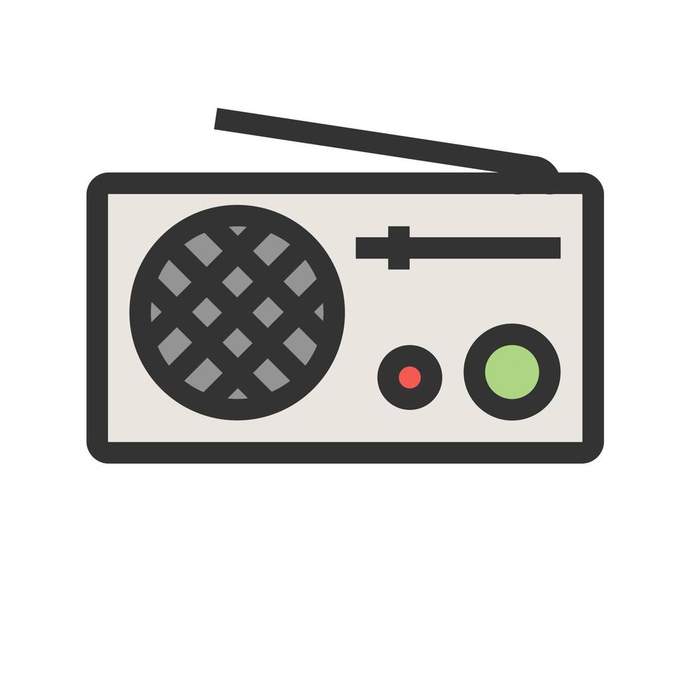 Radio Filled Line Icon vector