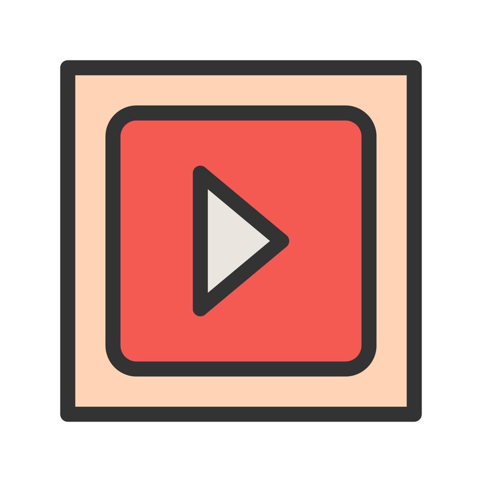 Video Filled Line Icon vector