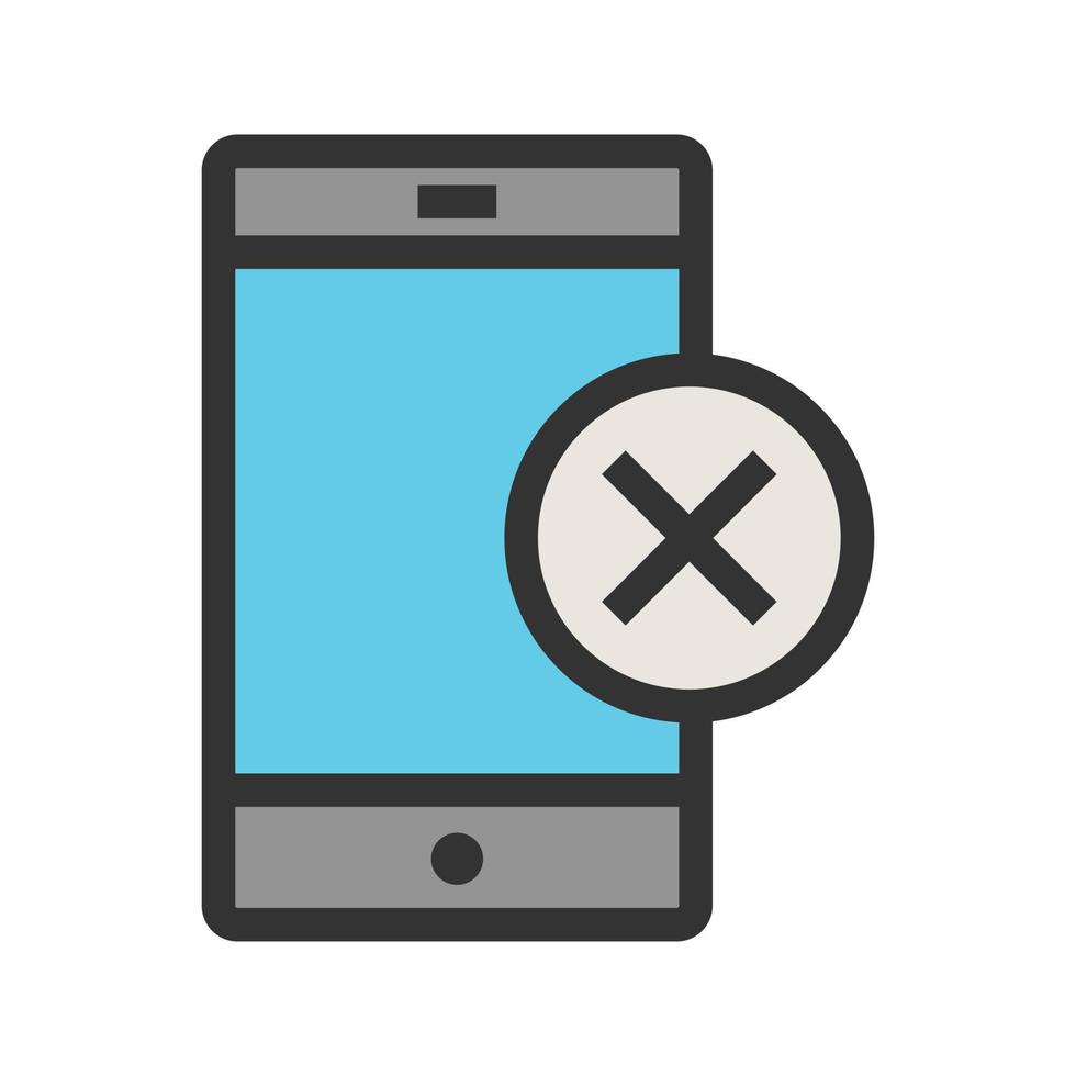 Invalid Device Filled Line Icon vector